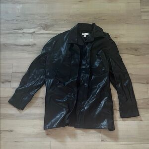Topshop Black Leather Jacket